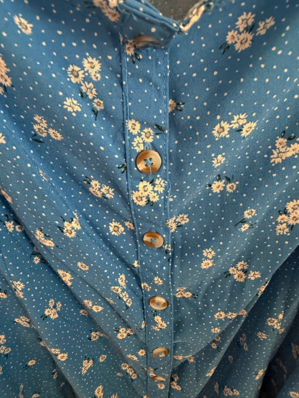 torrid 4 Blue Floral Tank Blouse Adjustable Straps 4X - Picture 7 of 7